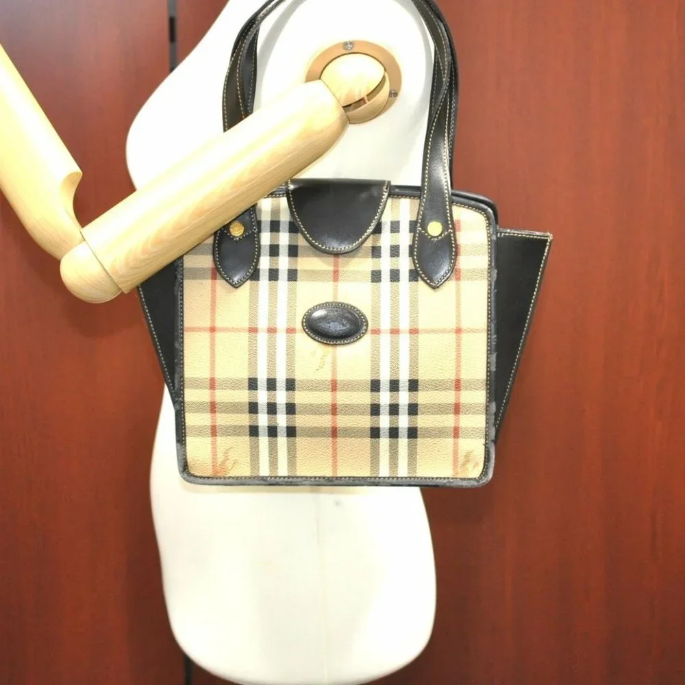 Authentic Burberrys Nova Check Shoulder Hand Bag